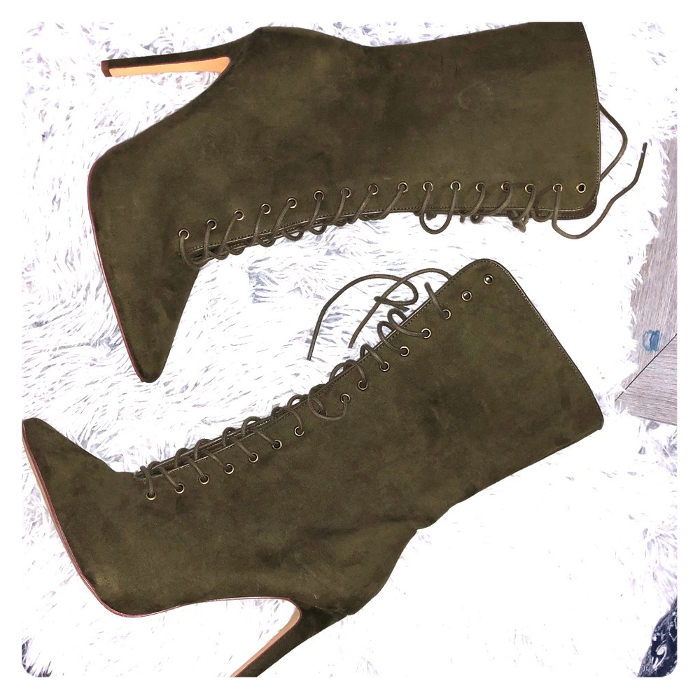 Olive green Booties